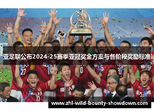 亚足联公布2024-25赛季亚冠奖金方案与各阶段奖励标准